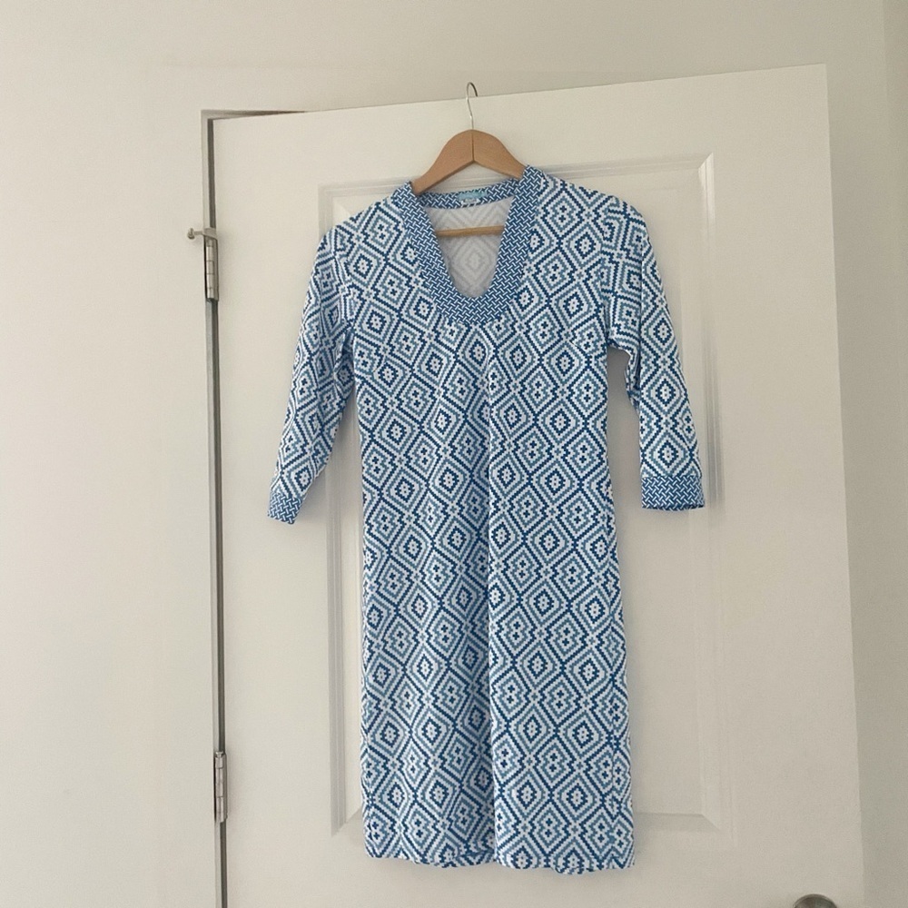 J. McLaughlin Gisel Catalina Cloth Tunic Dress Mansfield Print